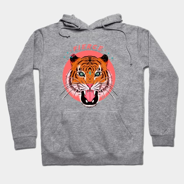 Fierce Tiger Hoodie by natsinmiedo